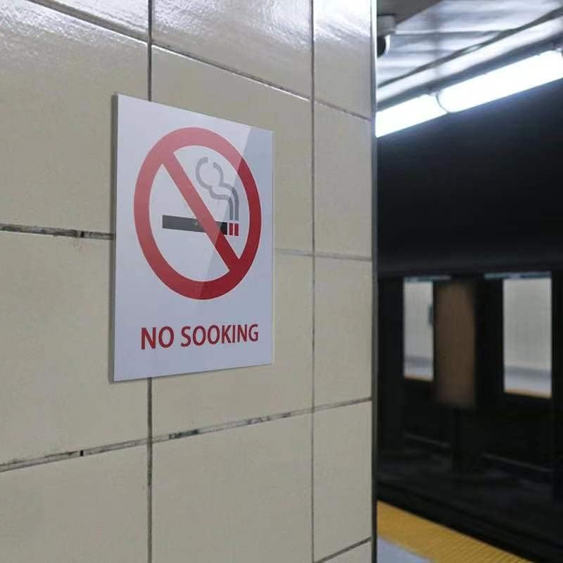 Ludery Acrylic Sign Holder 5 x 7 Wall Mount, Wall Mount Sign Holders, Clear Acrylic Frame with 3M Tape Adhesive, Plastic Wall Sign Holder for Office, Home, Restaurant-Vertical (6 Pack) - Image 5